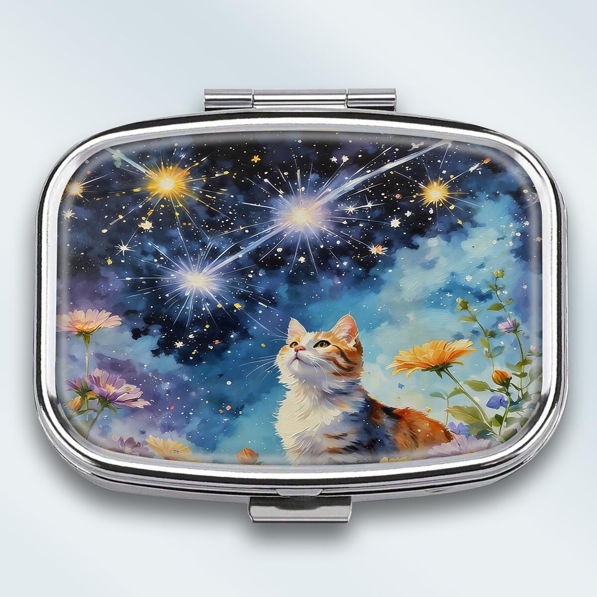 Portable Pill Box with 2 Compartments, Mini Metal Medicine Organizer Case, Cute Printed Pill Container for Vitamins, Pills, Jewelry, Travel, Daily Use
Portable Pill Box with 2 Compartments, Mini Metal Medicine Organizer Case, Cute Printed Pill Container for Vitamins, Pills, Jewelry, Travel, Daily Use