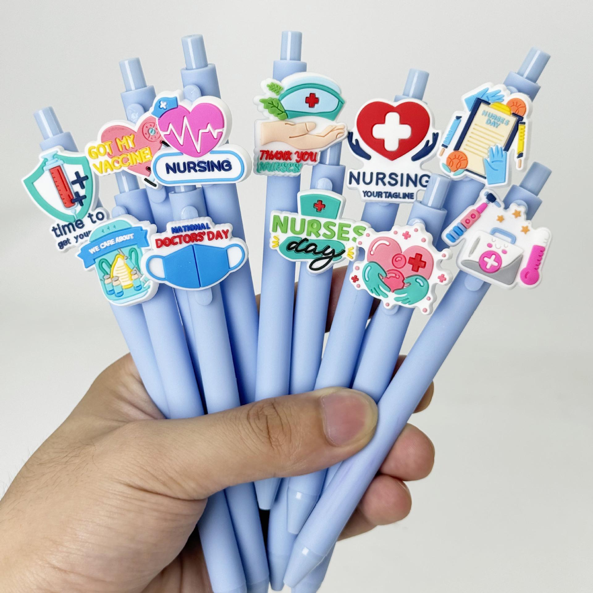 10Pcs Medical Nurse Theme Ballpoint Pens, Random Mixed, Black Ink Pens, Cartoon Doctor Nurse Series Office Stationery Gift, Smooth Writing, Suitable f Random style 10Pcs
10Pcs Medical Nurse Theme Ballpoint Pens, Random Mixed, Black Ink Pens, Cartoon Doctor Nurse Series Office Stationery Gift, Smooth Writing, Suitable f Random style 10Pcs