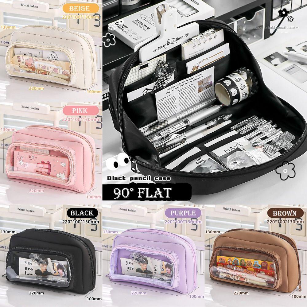Transparent Window Pen Bag Multilayers Stationery Storage Pouch Creative Pencil Case DIY
Transparent Window Pen Bag Multilayers Stationery Storage Pouch Creative Pencil Case DIY