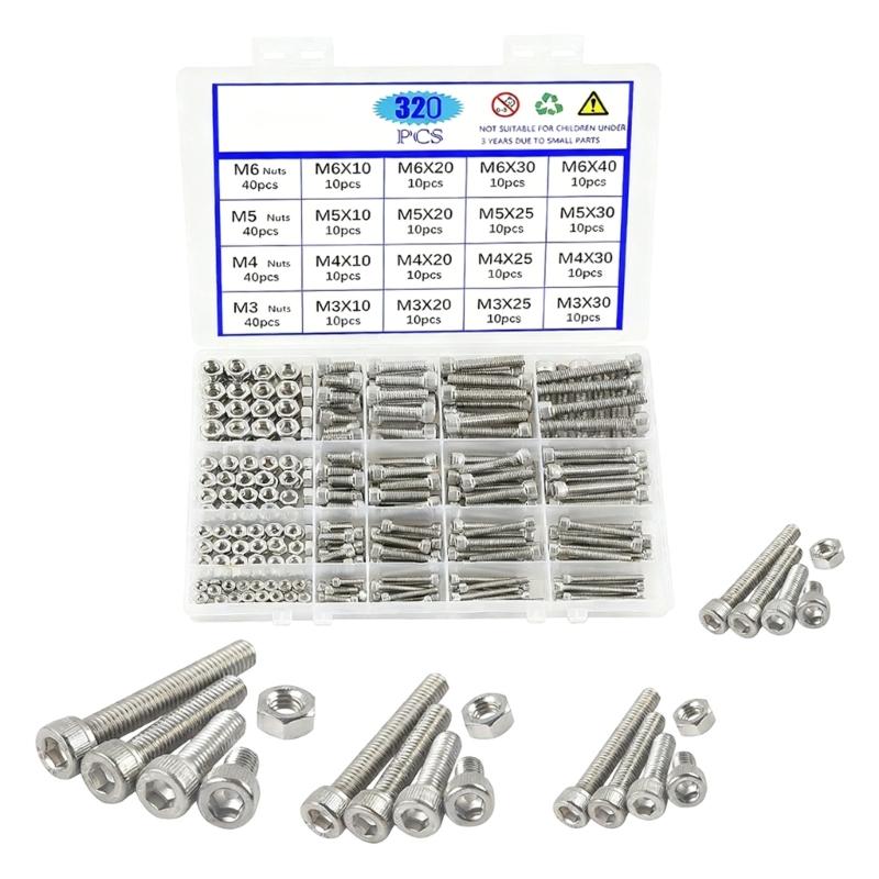 320pcs High Strengths Corrosions Resistant Stainless Steel 304 Fastener Multiple Sizes Nuts Bolts in Organized Case
320pcs High Strengths Corrosions Resistant Stainless Steel 304 Fastener Multiple Sizes Nuts Bolts in Organized Case