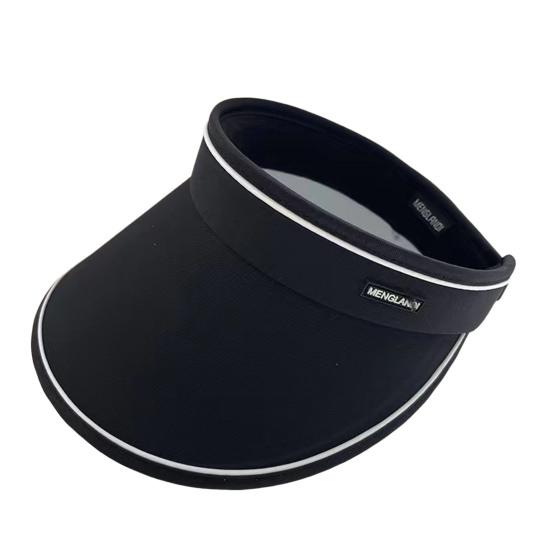 Шляпа-козырек от солнца с широкими полями, высокой прочностью, быстросохнущая, не душная, с буквенным декором, защитой от солнца, разных цветов, дышащая, женская пляжная шляпа-козырек чёрный