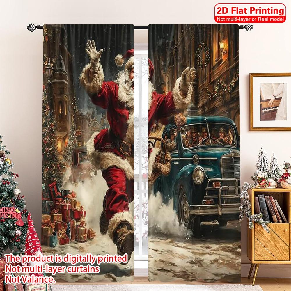 2pcs 2D flat printing Merry Christmas Popular Party Window Curtains Santa Claus Car Versatile Polyester Without Electricity 100*130 HOOK 1pcs
2pcs 2D flat printing Merry Christmas Popular Party Window Curtains Santa Claus Car Versatile Polyester Without Electricity 100*130 HOOK 1pcs