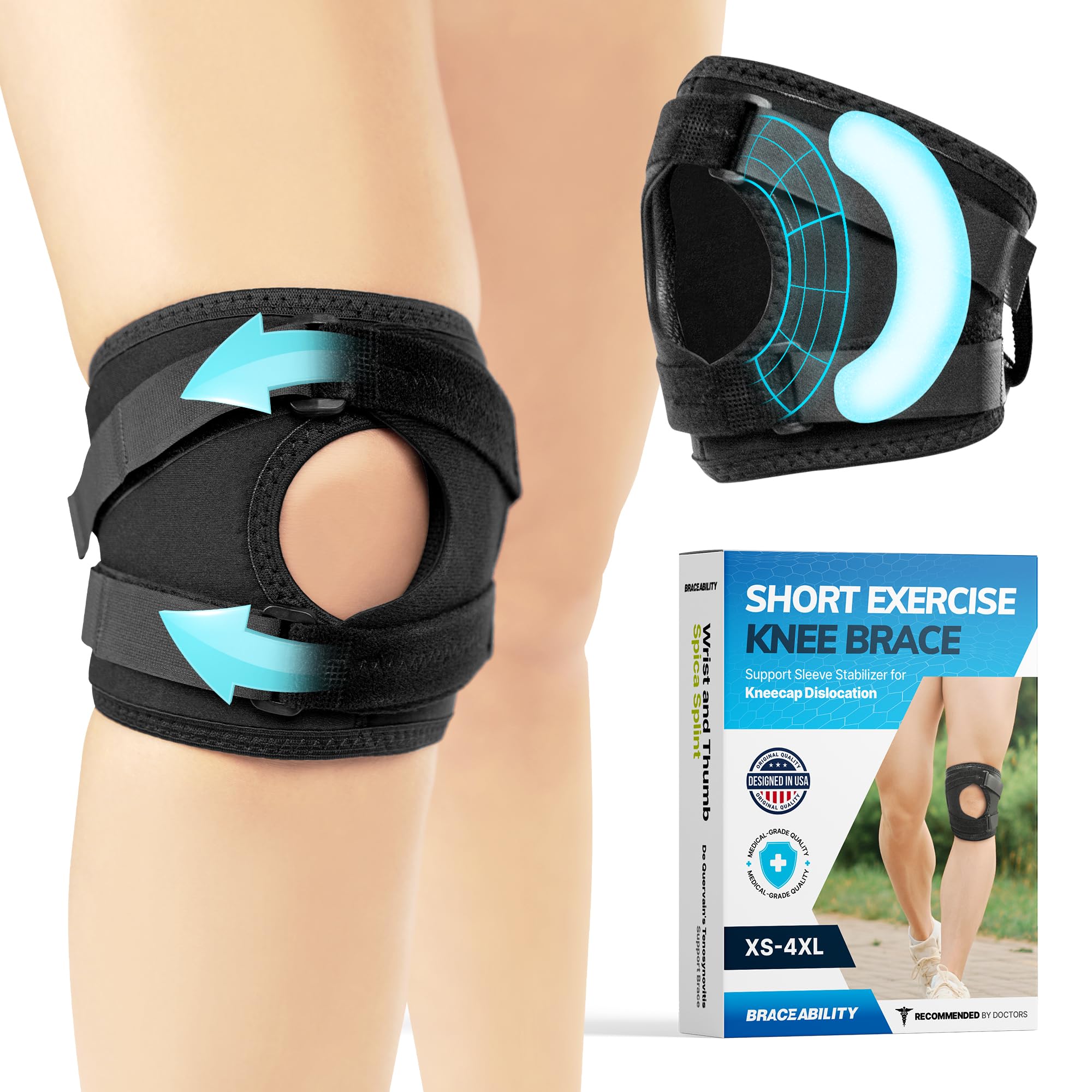 BraceAbility Patella Dislocation Tendonitis Patellofemoral Pain Injury Running Exercise Sports Stabilizer Black MCL/LCL (Large) чёрный
BraceAbility Patella Dislocation Tendonitis Patellofemoral Pain Injury Running Exercise Sports Stabilizer Black MCL/LCL (Large) чёрный