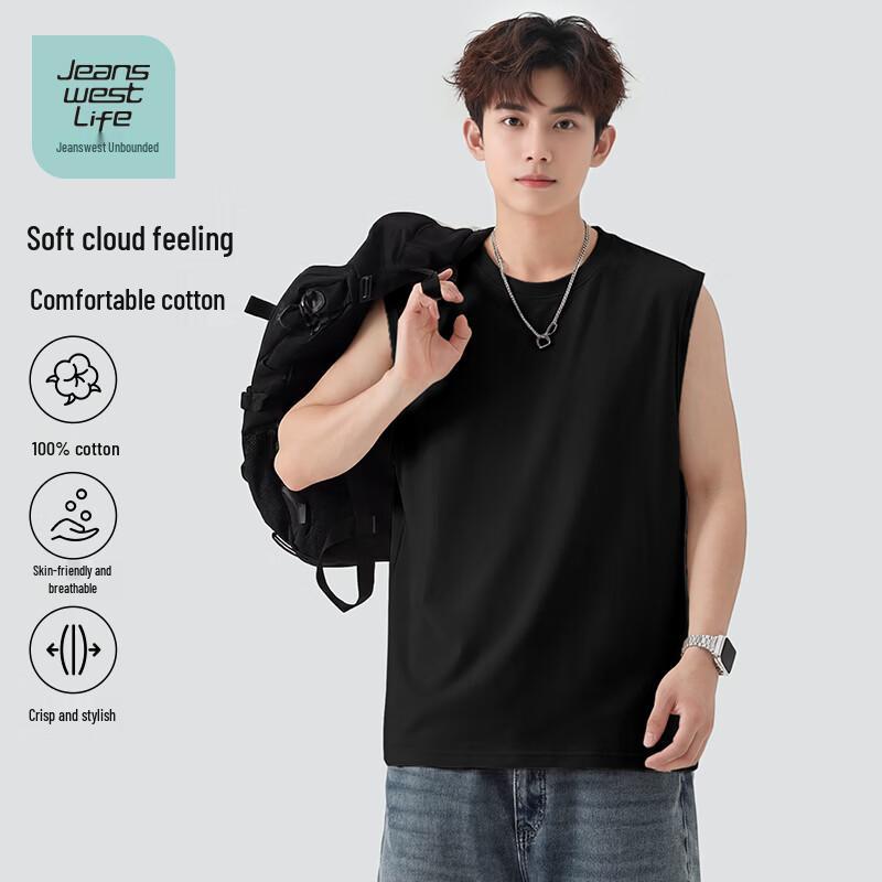 Мужская однотонная хлопковая футболка без рукавов Jeanswest 2XL
Мужская однотонная хлопковая футболка без рукавов Jeanswest 2XL