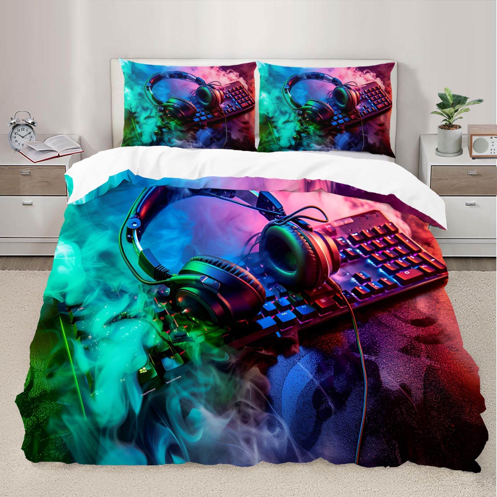 Keyboard Duvet Cover Sets for Teens Queen Size Lightweight Down Quilt Covers Bedroom Decor 2 Pillowcases 1 Duvet Cover No Quilt (135x200cm)
Keyboard Duvet Cover Sets for Teens Queen Size Lightweight Down Quilt Covers Bedroom Decor 2 Pillowcases 1 Duvet Cover No Quilt (135x200cm)