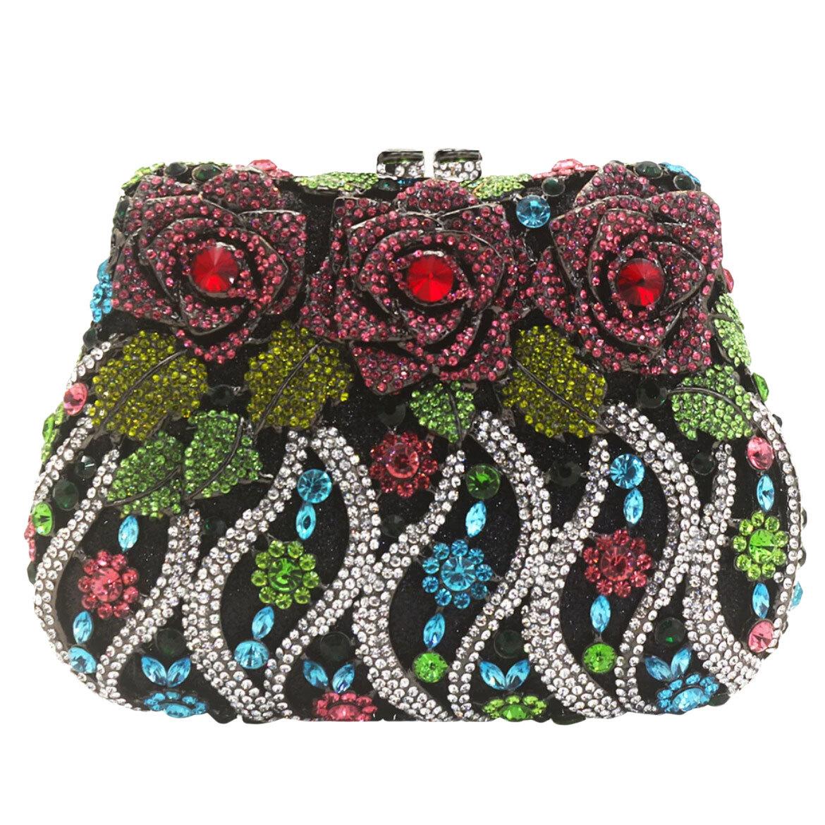 New Hollow Rose Diamond Dinner Bag Banquet Diamond Handle Fashion Women s Bag Crystal clutch
New Hollow Rose Diamond Dinner Bag Banquet Diamond Handle Fashion Women s Bag Crystal clutch