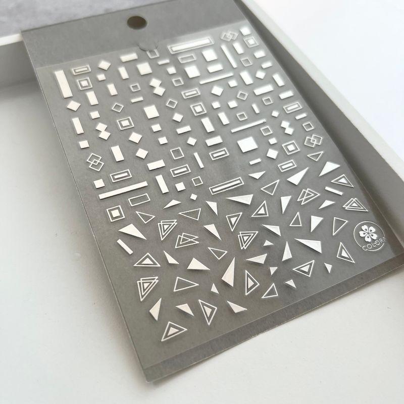 Geometric Triangle No Gender Men Nail Art Sticker Silver Geometric Triangle Square
Geometric Triangle No Gender Men Nail Art Sticker Silver Geometric Triangle Square