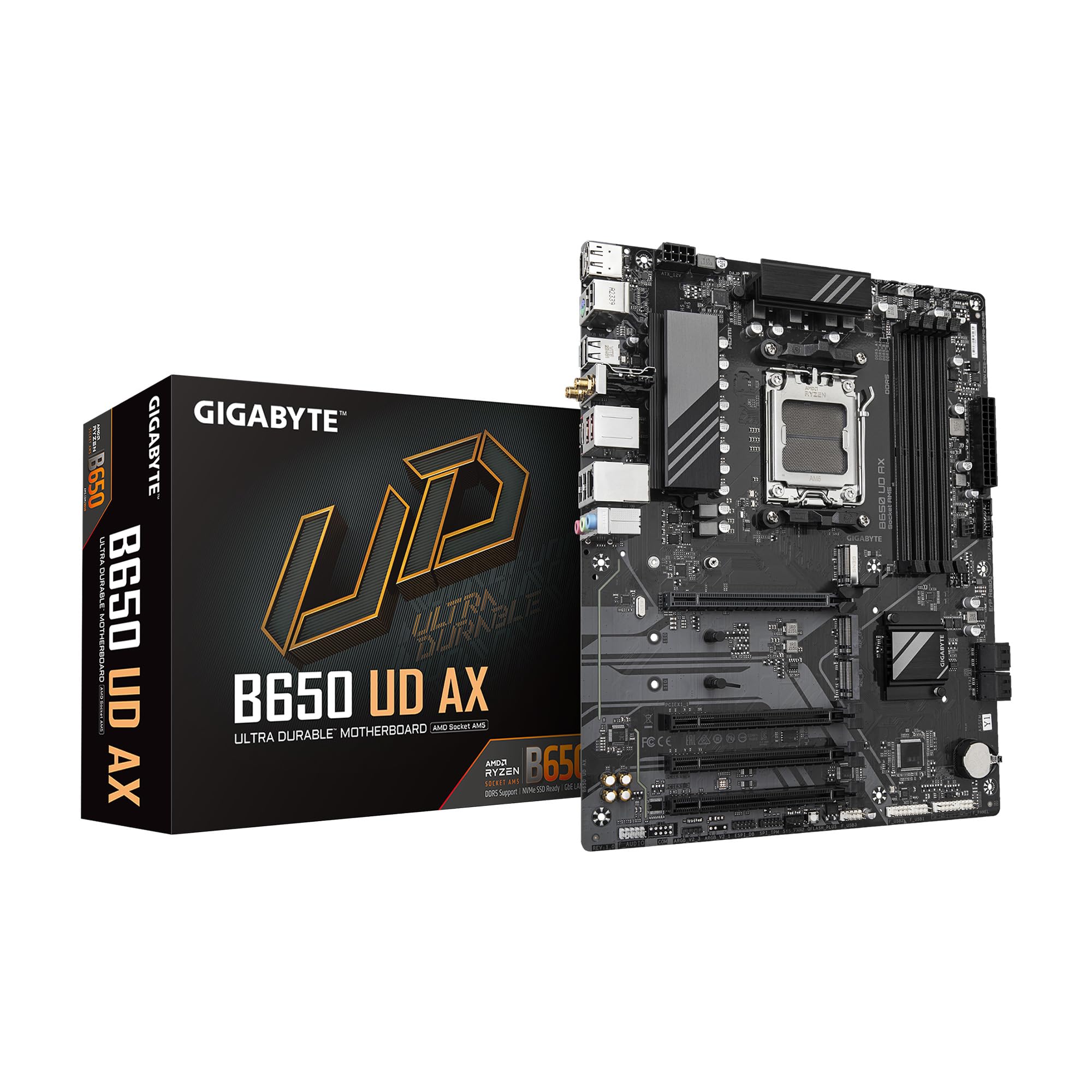 GIGABYTE B650 UD AX AM5 LGA 1718 AMD B650 ATX PCIe PCIe USB Gen2x2 GbE (rev. 1.0) DDR5, 4.0 M.2, 4.0, 3.2 Type-C, Wi-Fi 6, LAN, Q-Flash, EZ-Latch темно-коричневого кольору
GIGABYTE B650 UD AX AM5 LGA 1718 AMD B650 ATX PCIe PCIe USB Gen2x2 GbE (rev. 1.0) DDR5, 4.0 M.2, 4.0, 3.2 Type-C, Wi-Fi 6, LAN, Q-Flash, EZ-Latch темно-коричневого кольору
