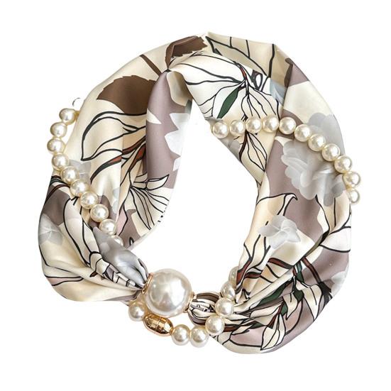 Yousheng Women Scarf Striped Print Imitation Pearl Magnetic Buckle Soft Smooth Texture Summer Scarf Versatile Thin Neckwear
Yousheng Women Scarf Striped Print Imitation Pearl Magnetic Buckle Soft Smooth Texture Summer Scarf Versatile Thin Neckwear