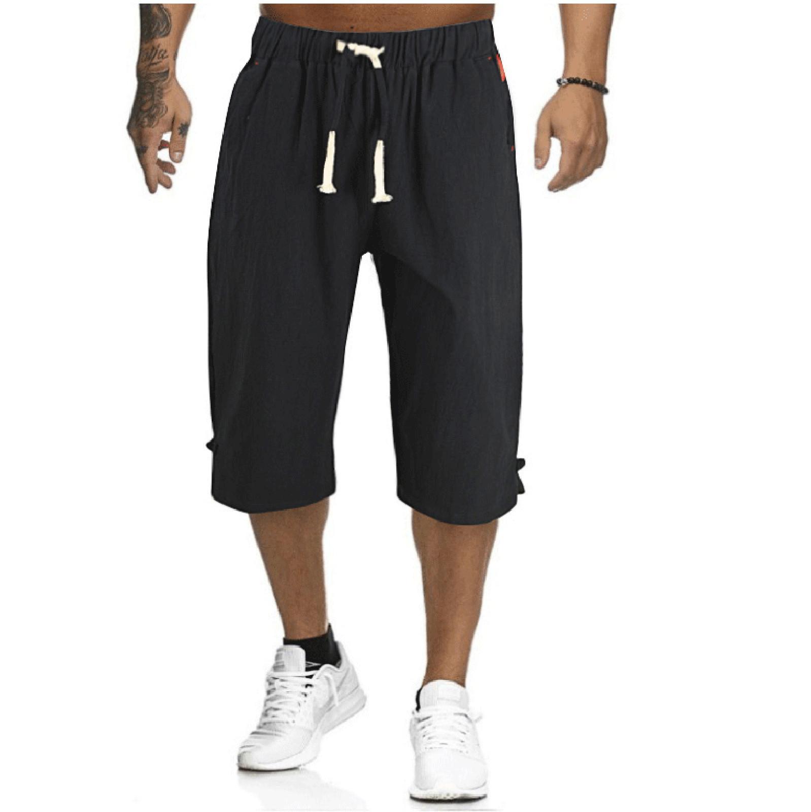 Men Fashion Plus Size Linen Bandage Pockets Casual Calf-Length Trousers XL чёрный
Men Fashion Plus Size Linen Bandage Pockets Casual Calf-Length Trousers XL чёрный