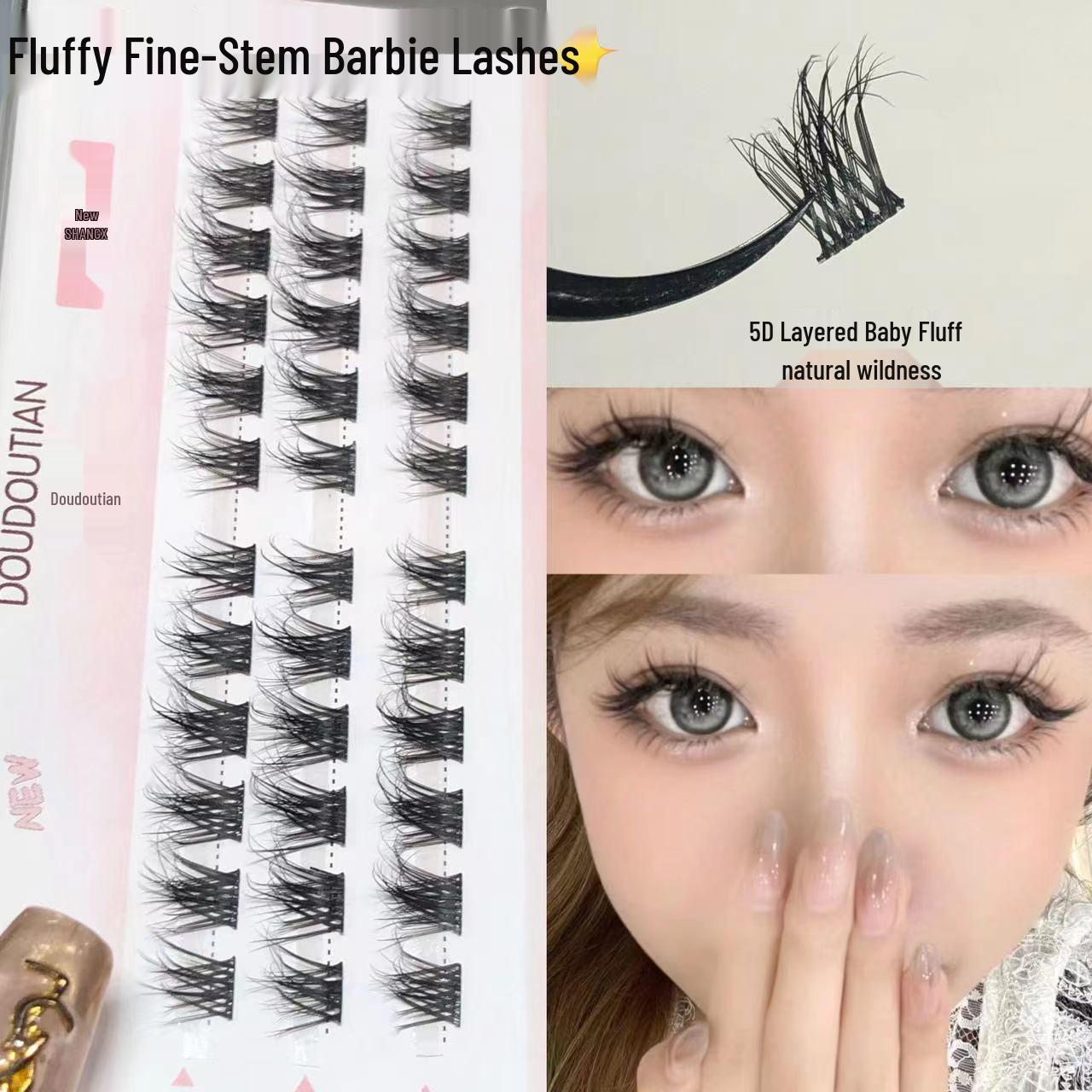 Barbie Mink Velvet 5D Baby Curl Eyelashes - Layered, Natural Style, 2024 Simulation Single Cluster
Barbie Mink Velvet 5D Baby Curl Eyelashes - Layered, Natural Style, 2024 Simulation Single Cluster