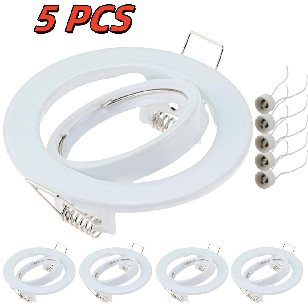 5pcs LED Recessed Lamp Fixture with GU10 Base Round Embedded Mounted Spot Light Frame for Bedroom Study Dining Room Living Room
5pcs LED Recessed Lamp Fixture with GU10 Base Round Embedded Mounted Spot Light Frame for Bedroom Study Dining Room Living Room