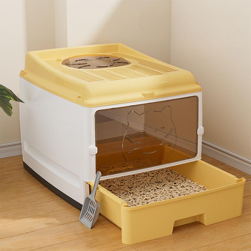 Очень большой кошачий лоток, полностью закрытый, с двойной дверцей, кошачий туалет, вмещает двух взрослых кошек, не пропускает запахи и защищен от просыпания жёлтый
Очень большой кошачий лоток, полностью закрытый, с двойной дверцей, кошачий туалет, вмещает двух взрослых кошек, не пропускает запахи и защищен от просыпания жёлтый