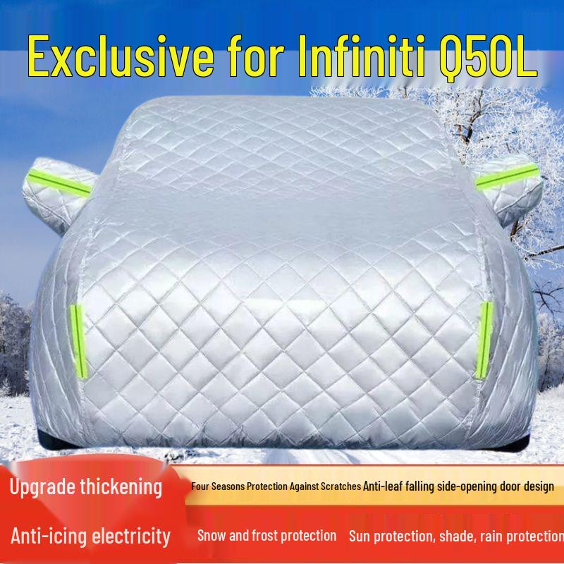 Dongfeng Infiniti Q50L Car Cover: Sun, Rain, Snow, Ice, and Hail Protection with Heat Insulation. Thickened Hail Protection, All-Season
Dongfeng Infiniti Q50L Car Cover: Sun, Rain, Snow, Ice, and Hail Protection with Heat Insulation. Thickened Hail Protection, All-Season