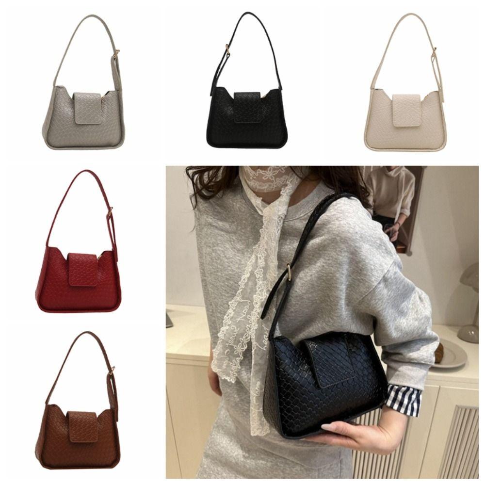 Buckle Pu Leather Handbag Purse Underarm Bag Simple Weave Shoulder Bag Make Up Bag сірий
Buckle Pu Leather Handbag Purse Underarm Bag Simple Weave Shoulder Bag Make Up Bag сірий