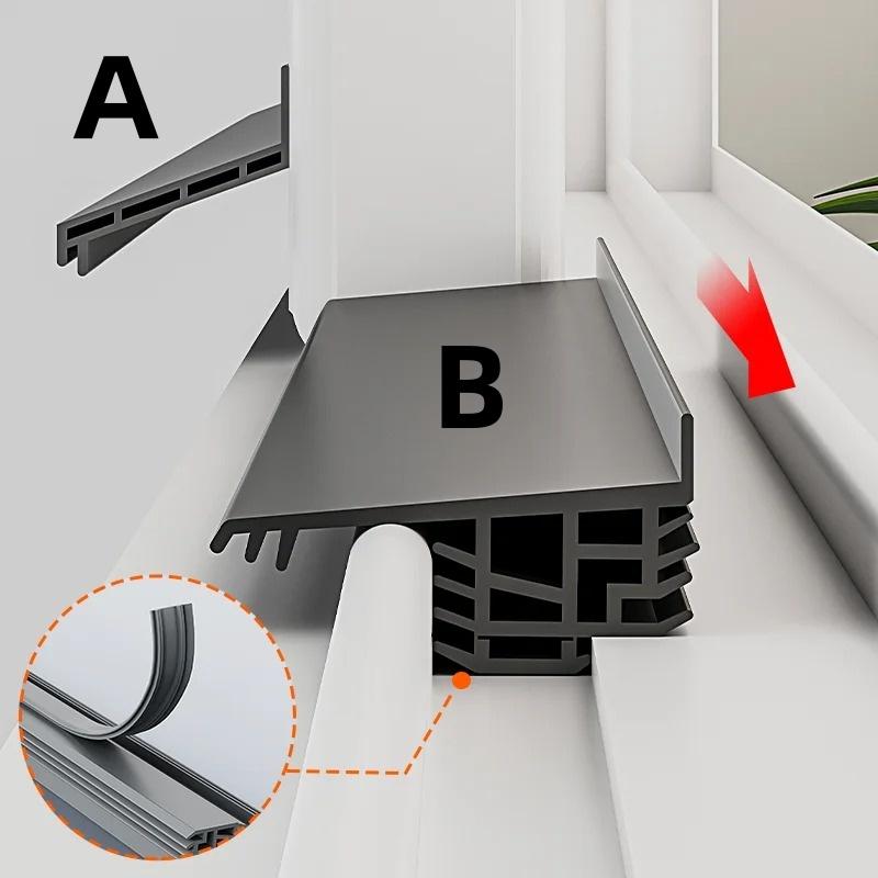 1pc Ainproof Water Backflow Window Water Blocking Bar Self-Adhesive Leakage Maintenance Sealing Strip TPE Window Edge A&46MM&1.1M чорний
1pc Ainproof Water Backflow Window Water Blocking Bar Self-Adhesive Leakage Maintenance Sealing Strip TPE Window Edge A&46MM&1.1M чорний