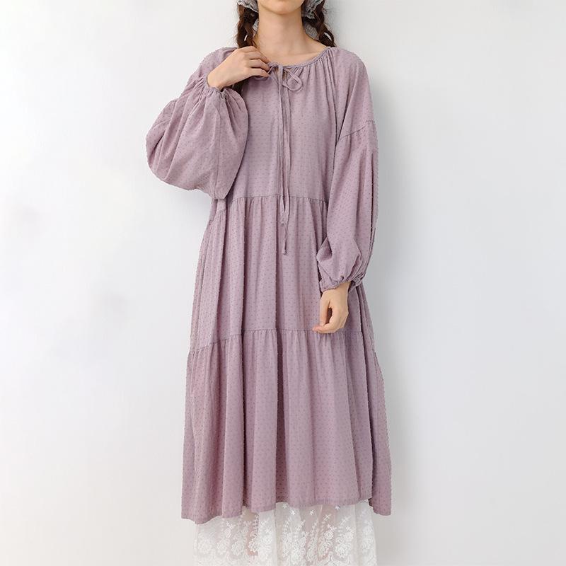 2026 Spring Loose Fit Japanese Style Cotton Dress with Lace-Up Neckline - Women s Casual Long Skirt One Size светло-фиолетовый
2026 Spring Loose Fit Japanese Style Cotton Dress with Lace-Up Neckline - Women s Casual Long Skirt One Size светло-фиолетовый