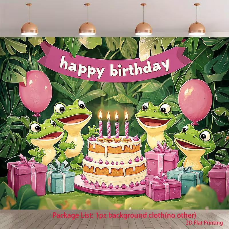 Cute Frog 2D Birthday Backdrop, Tropical Jungle Cake & Gift Banner 47.2x31.5inch/120*80cm
Cute Frog 2D Birthday Backdrop, Tropical Jungle Cake & Gift Banner 47.2x31.5inch/120*80cm