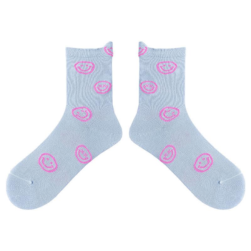 Cute Smiling Face Socks - Summer and Spring Women s Cartoon Illustrations - Mid-calf Tube Socks, Made of Glass Fiber and Thin Cotton Fabric 1 pair
Cute Smiling Face Socks - Summer and Spring Women s Cartoon Illustrations - Mid-calf Tube Socks, Made of Glass Fiber and Thin Cotton Fabric 1 pair