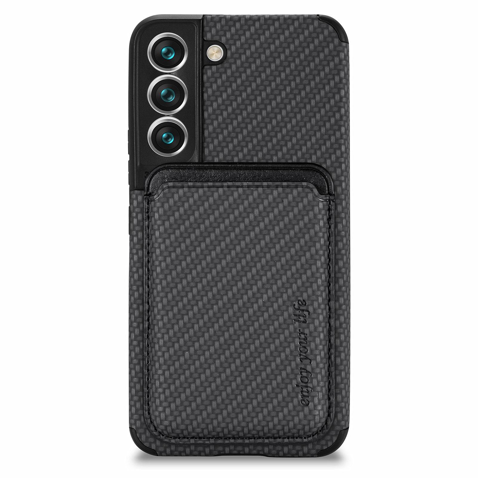 Shockproof Phone Case for Samsung Galaxy S22 5G Carbon Fiber Texture Protective Phone Cover with Detachable Magnetic Card Holder Black
Shockproof Phone Case for Samsung Galaxy S22 5G Carbon Fiber Texture Protective Phone Cover with Detachable Magnetic Card Holder Black