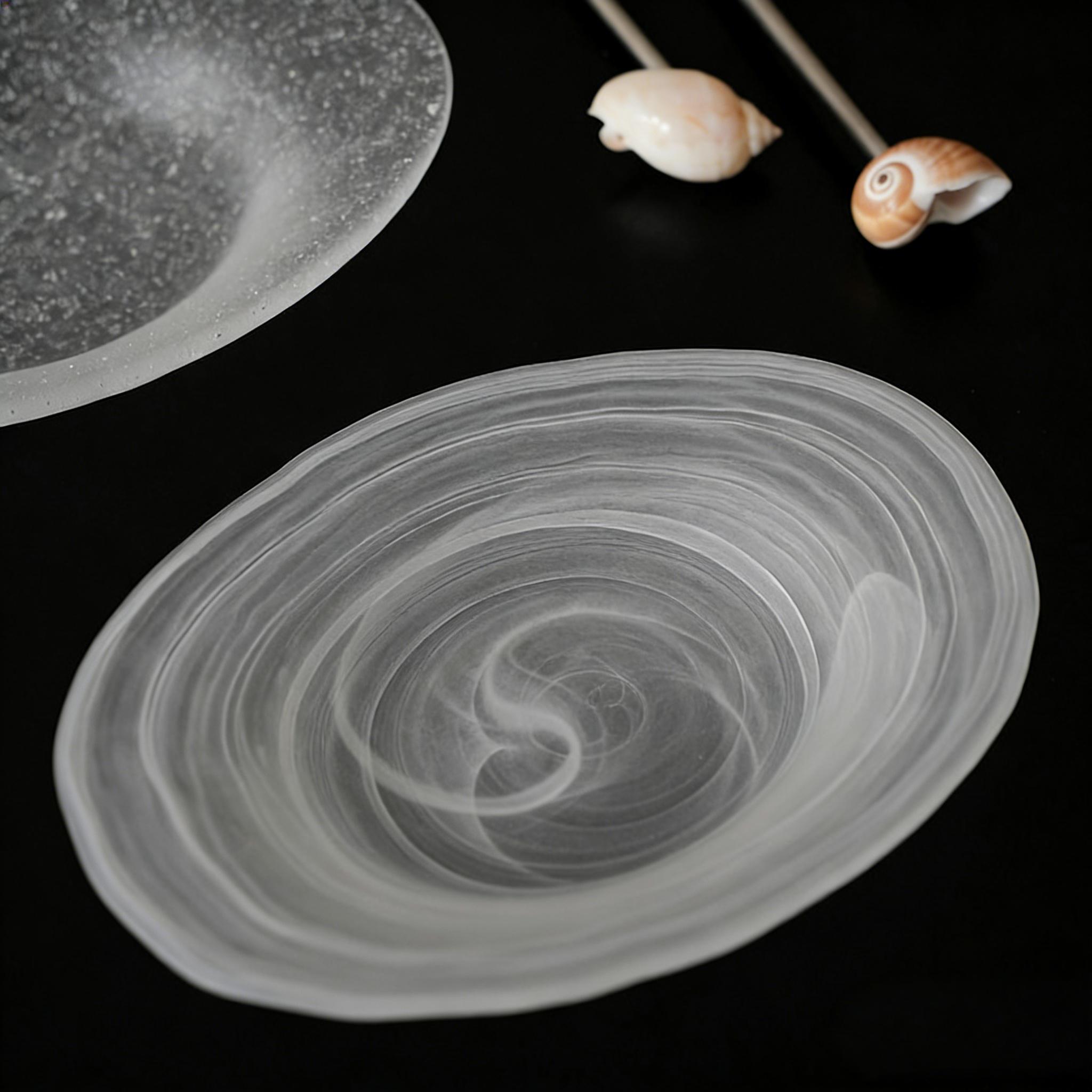 Handmade Cloudy Bubble Frosted Glass Oval Plate, Lead-Free Japanese Style Small Dish for Snacks, Fruit, Salad, Desserts & Pastri
Handmade Cloudy Bubble Frosted Glass Oval Plate, Lead-Free Japanese Style Small Dish for Snacks, Fruit, Salad, Desserts & Pastri
