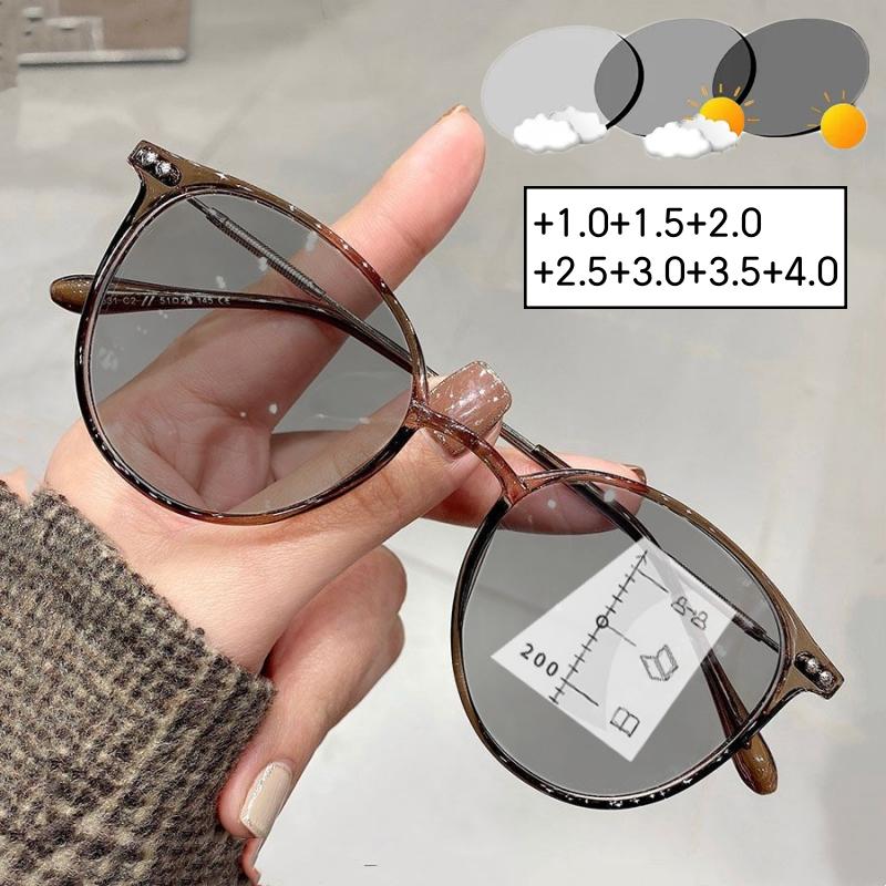 Round Smart Photochromic Reading Glasses Near Far Sight Progressive Multifocal Eyewear Retro Ultralight Eyeglasses for Men Women
Round Smart Photochromic Reading Glasses Near Far Sight Progressive Multifocal Eyewear Retro Ultralight Eyeglasses for Men Women