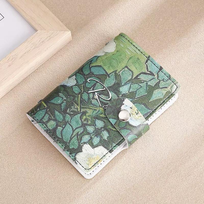 New Leather Card Wallet Fashion Flower Women s Card Bag Anti-lost Hasp Mini Purse Oil Painting Business Card Credit Card Holder
New Leather Card Wallet Fashion Flower Women s Card Bag Anti-lost Hasp Mini Purse Oil Painting Business Card Credit Card Holder