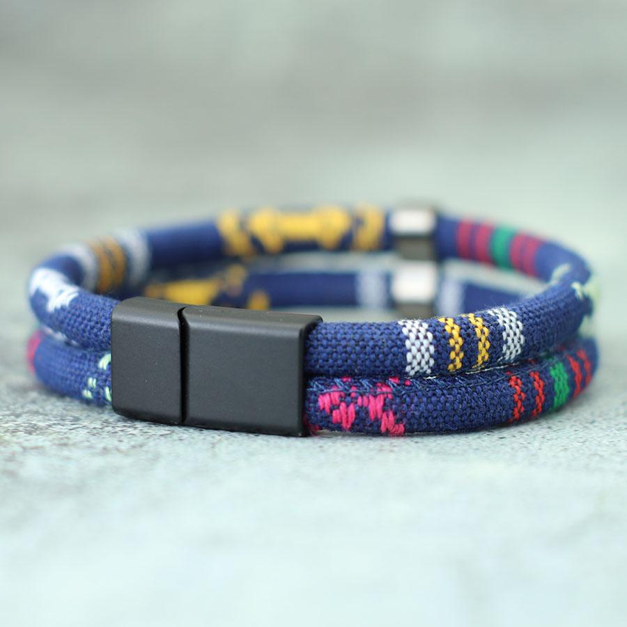 Noter New Mens Bracelet With Rope Detachable Magnet Buckle Wrap Braslet Double Layer Bohemian Fabric Braclet Leisure Pulseira M 19.5cm 7.7Inch тёмно-синий
Noter New Mens Bracelet With Rope Detachable Magnet Buckle Wrap Braslet Double Layer Bohemian Fabric Braclet Leisure Pulseira M 19.5cm 7.7Inch тёмно-синий