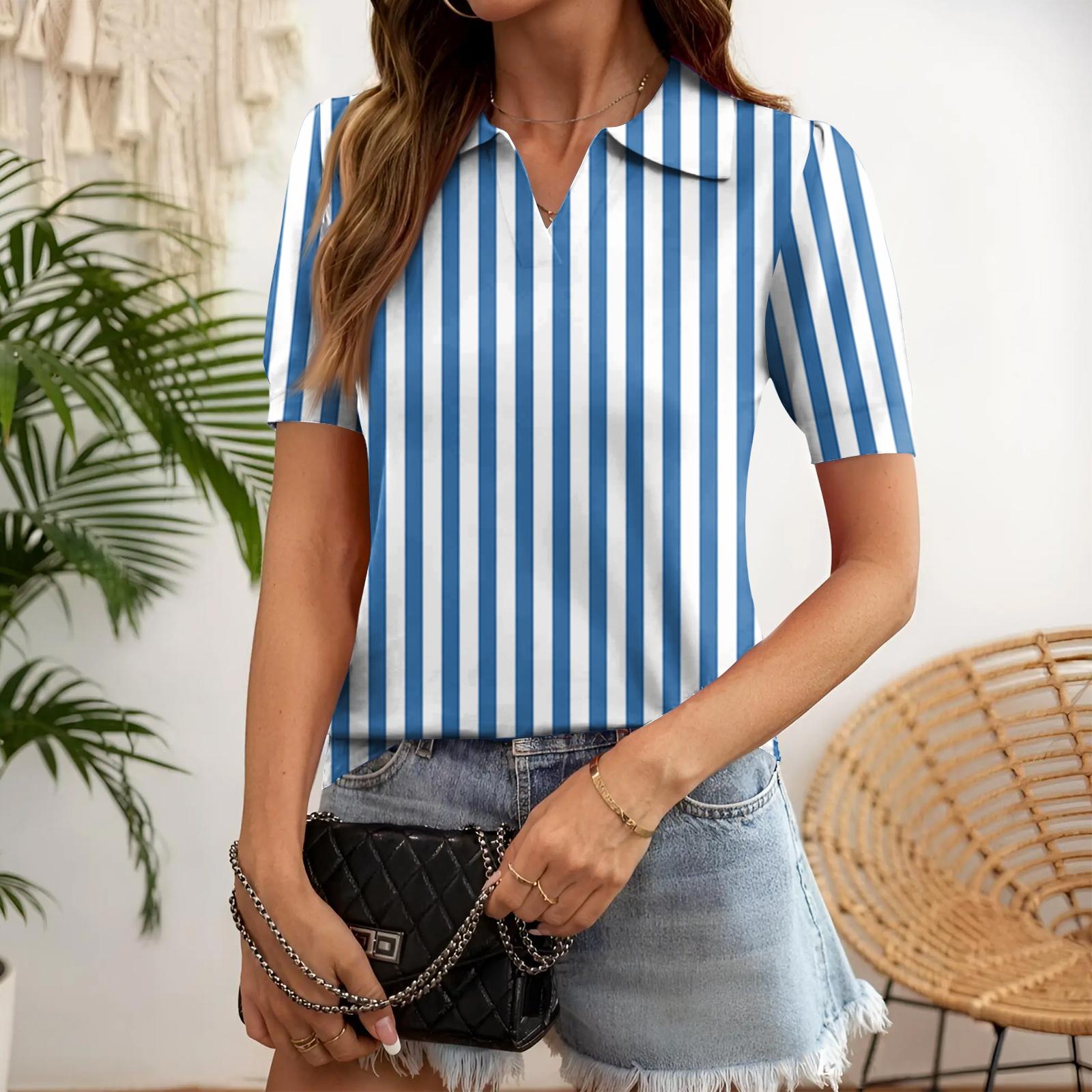Women Casual Short Sleeve V Neck Shirt Striped Pattern Lightweight Relaxed Fit Blouse Suitable for Daily Wear and Outdoor Activities L синій
Women Casual Short Sleeve V Neck Shirt Striped Pattern Lightweight Relaxed Fit Blouse Suitable for Daily Wear and Outdoor Activities L синій