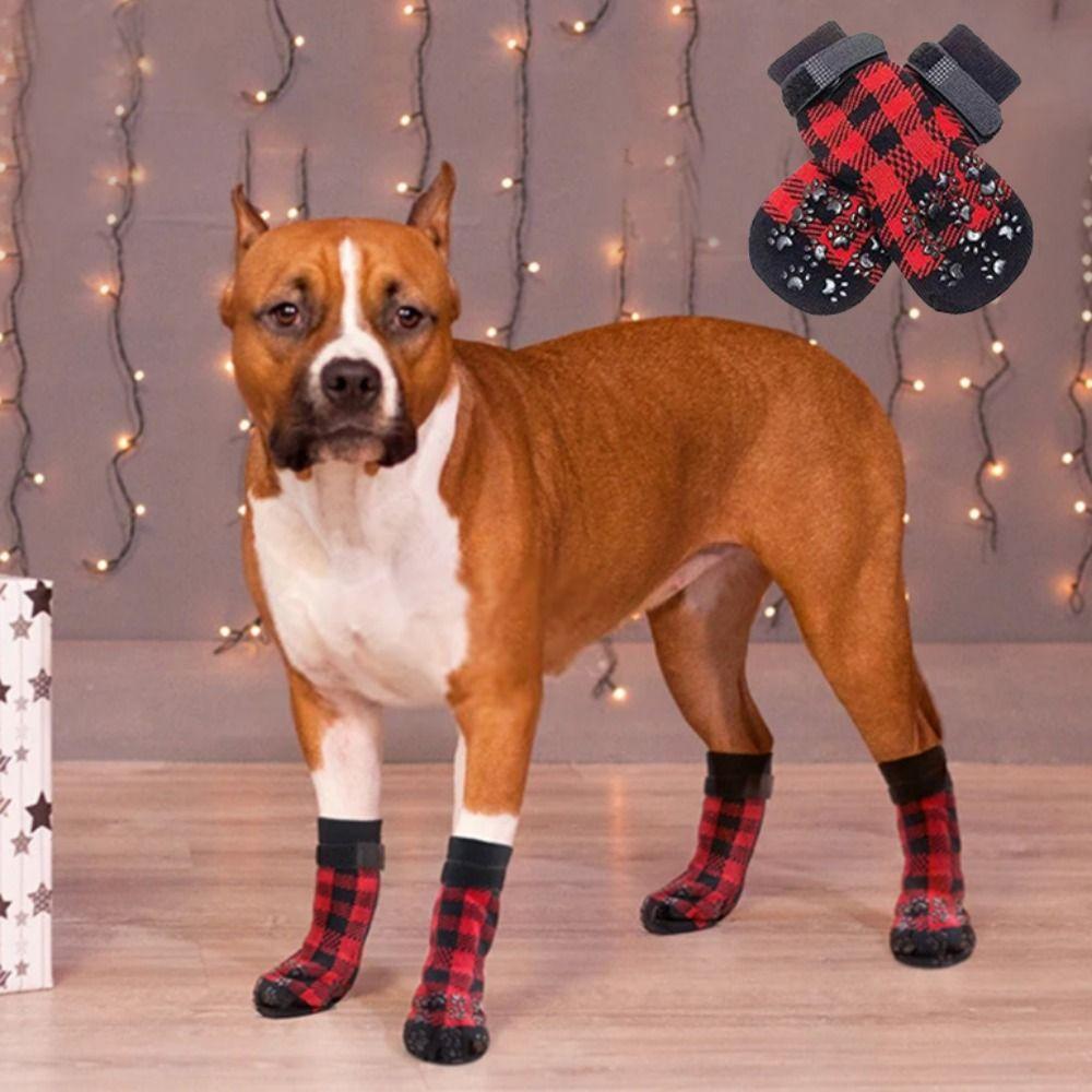 4pcs/set Breathable Waterproof Dog Non-slip Socks Adjustable Pet Socks Foot Cover Indoor S червоний
4pcs/set Breathable Waterproof Dog Non-slip Socks Adjustable Pet Socks Foot Cover Indoor S червоний