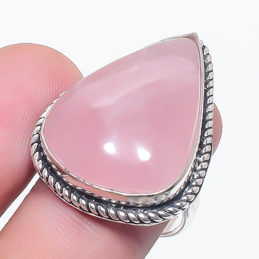 Ювелирное кольцо из стерлингового серебра 925 пробы с розовым кварцем, размер 8
Ювелирное кольцо из стерлингового серебра 925 пробы с розовым кварцем, размер 8
