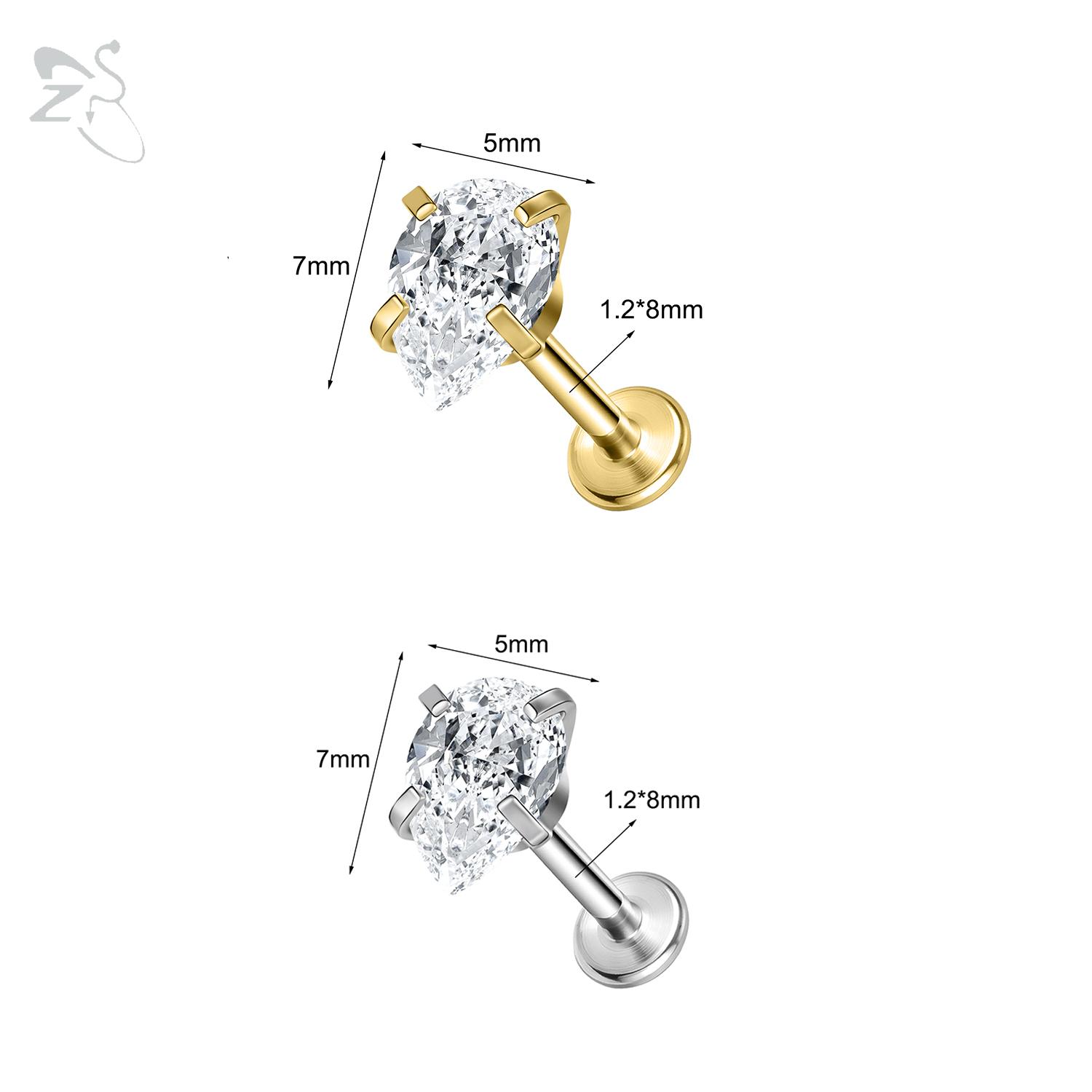ZS Gold Stainless Steel Lip Stud Crystal Monroe Labret Piercing Cross Heart Snake Star Butterfly Cartilage Earring Gold
ZS Gold Stainless Steel Lip Stud Crystal Monroe Labret Piercing Cross Heart Snake Star Butterfly Cartilage Earring Gold