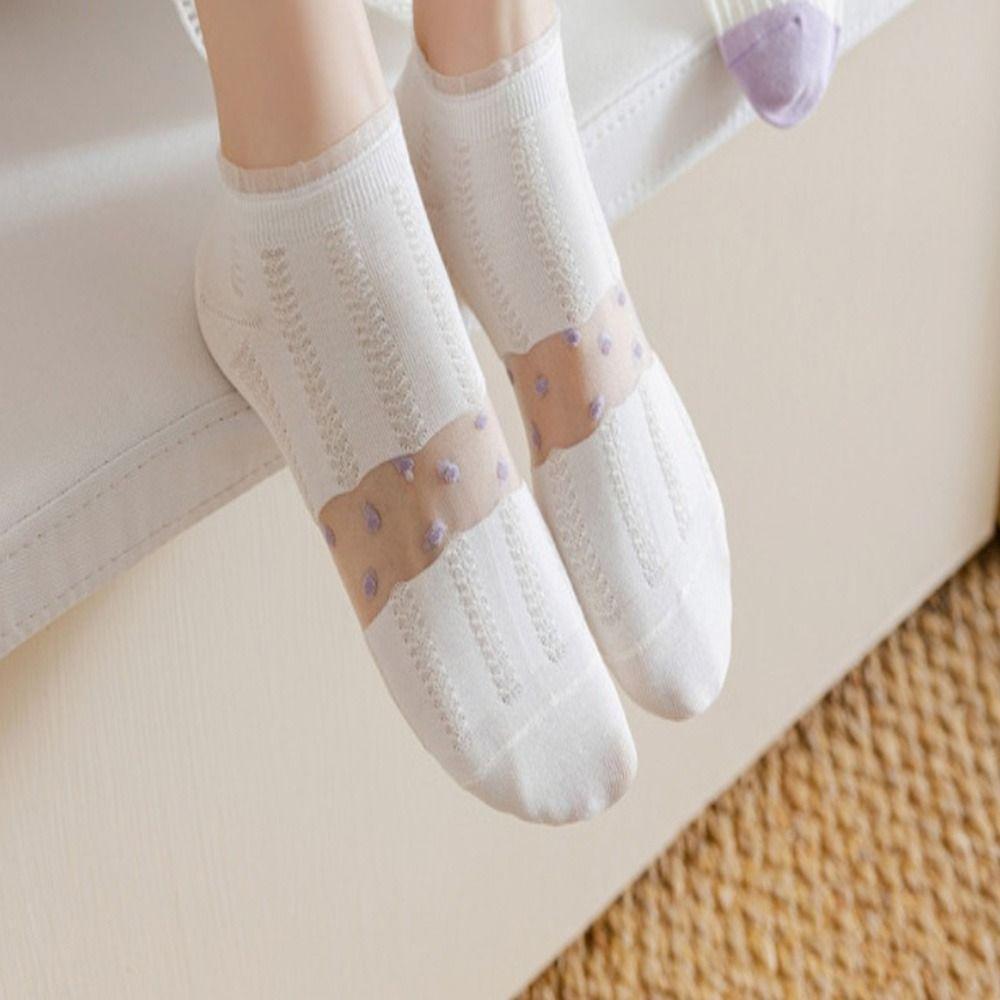Cotton Breathable Anti-friction foot Lace Harajuku Transparent Silk Socks Purple Socks Short Socks
Cotton Breathable Anti-friction foot Lace Harajuku Transparent Silk Socks Purple Socks Short Socks