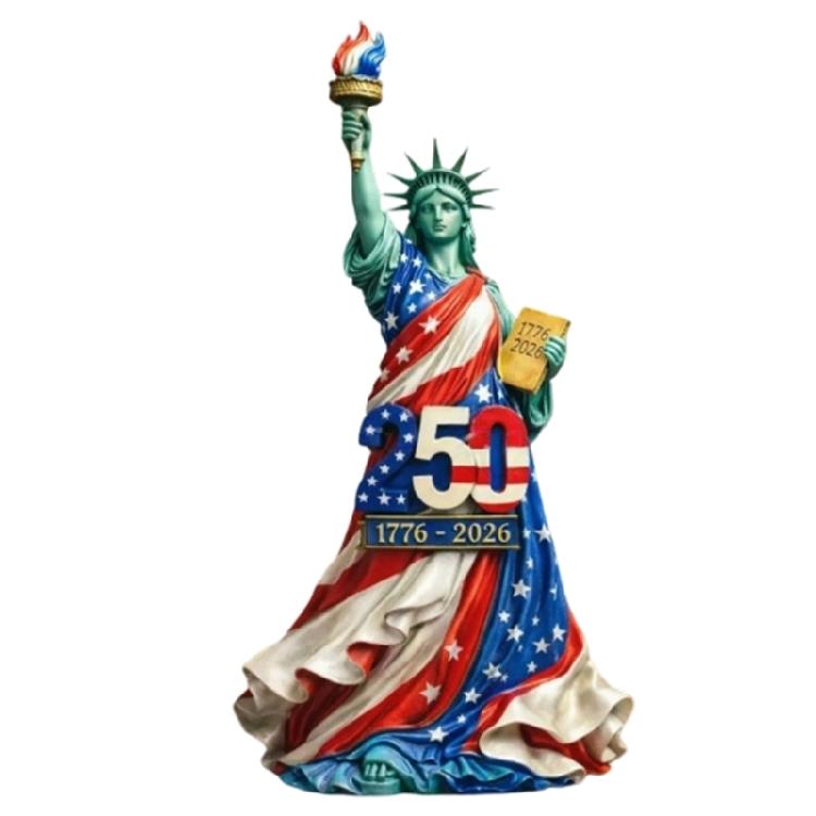 Funny Liberties Statue with American Flag 250th Year Commemorative Collectible Detailed Design American History Display 1
Funny Liberties Statue with American Flag 250th Year Commemorative Collectible Detailed Design American History Display 1