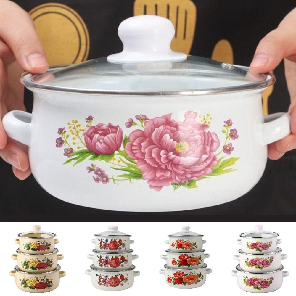 3pcs 16/18/20cm Enamel Pot Visible Cooking Tools Thickened Stew Soup Pot Gas Induction Cooker D
3pcs 16/18/20cm Enamel Pot Visible Cooking Tools Thickened Stew Soup Pot Gas Induction Cooker D