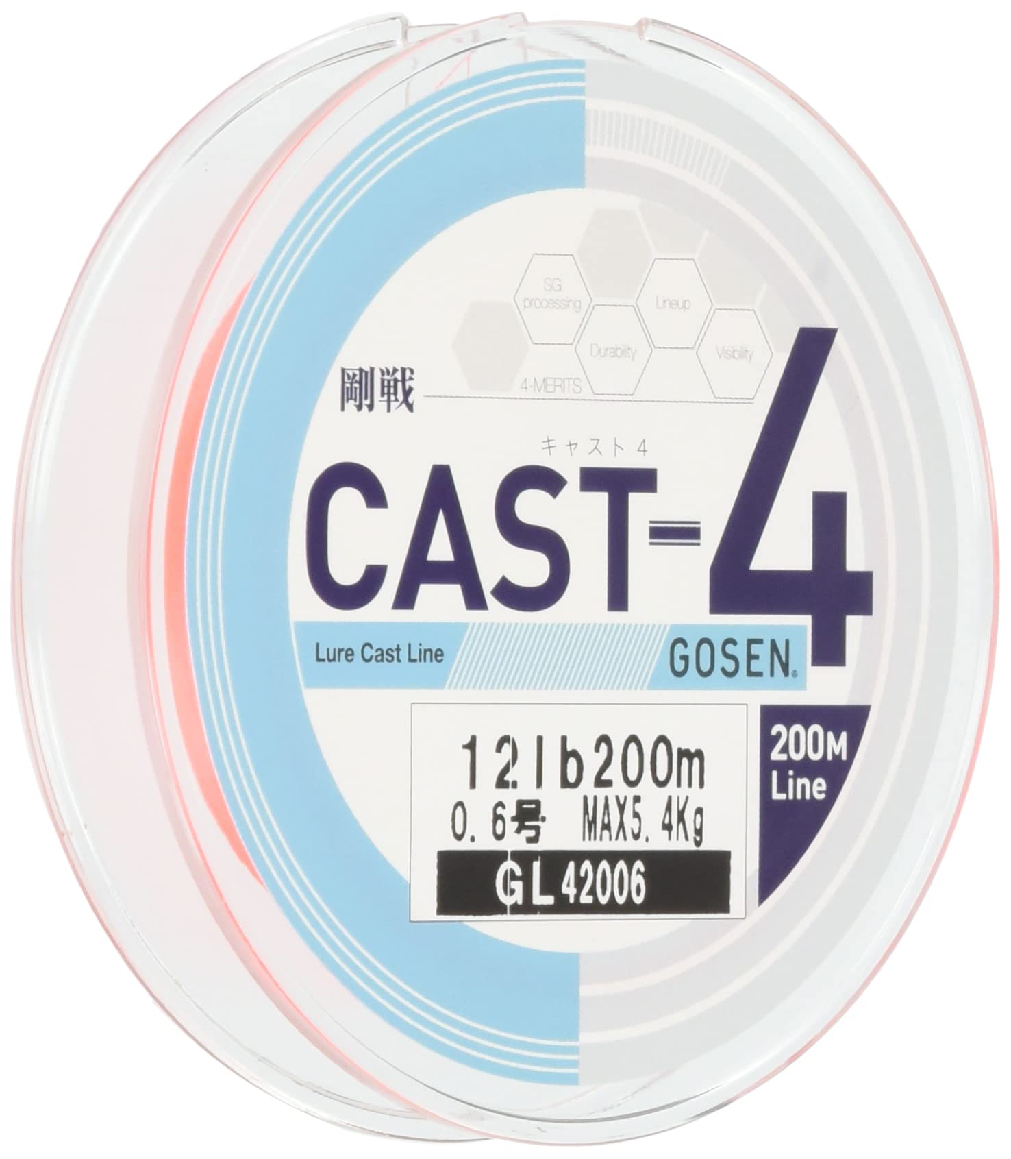 GOSEN PE Line Cast 4 200m 12lb Coral Orange GL42006 0.6 (5.4kg)
GOSEN PE Line Cast 4 200m 12lb Coral Orange GL42006 0.6 (5.4kg)