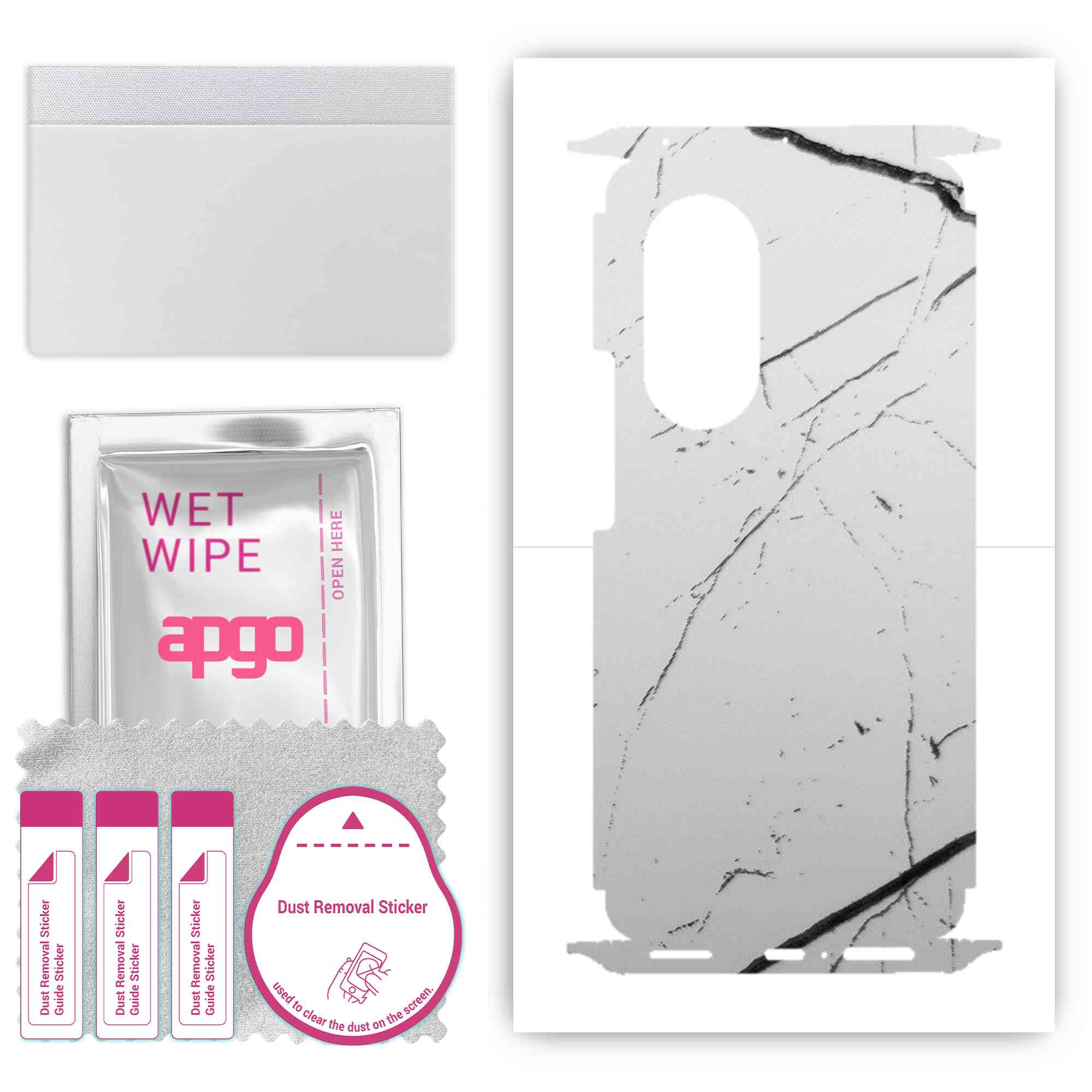 apgo Protective Skin Sticker for the back+sides compatible with Honor 50 Pro, Full Wrap Film, Foil, Vinyl - Pattern White Marble
apgo Protective Skin Sticker for the back+sides compatible with Honor 50 Pro, Full Wrap Film, Foil, Vinyl - Pattern White Marble