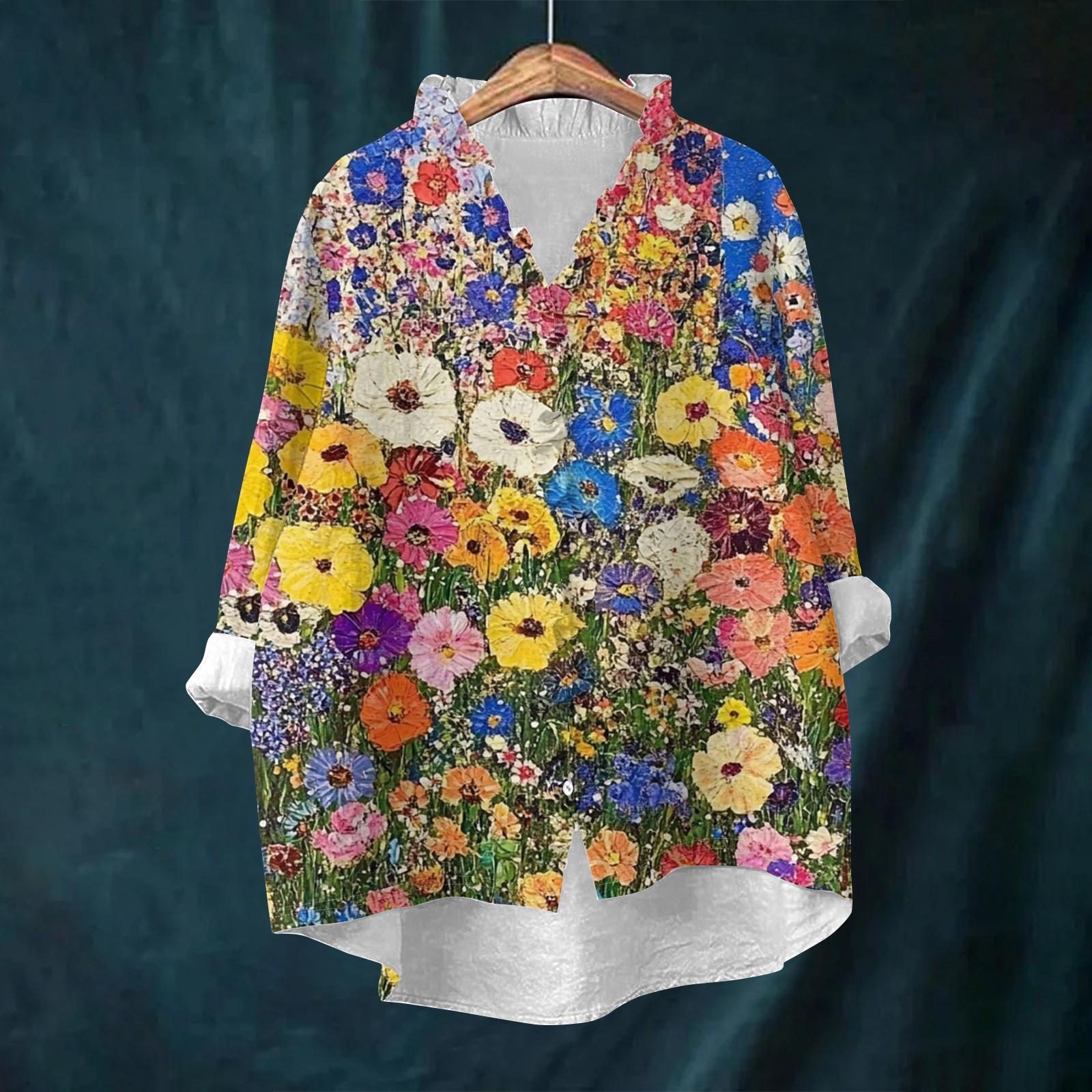 Women s Loose Ruffled Retro Floral Print Stand Collar Long Sleeve Cotton And Linen Top XXL
Women s Loose Ruffled Retro Floral Print Stand Collar Long Sleeve Cotton And Linen Top XXL