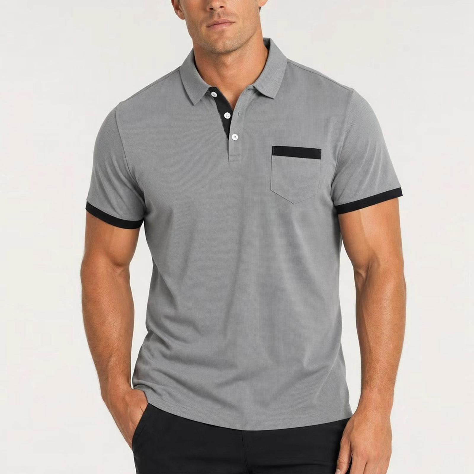 Men s Short Sleeve Polo Shirt Breathable Ice Silk Fabric Classic Fit with Trim and Chest Pocket for Everyday Wear S
Men s Short Sleeve Polo Shirt Breathable Ice Silk Fabric Classic Fit with Trim and Chest Pocket for Everyday Wear S