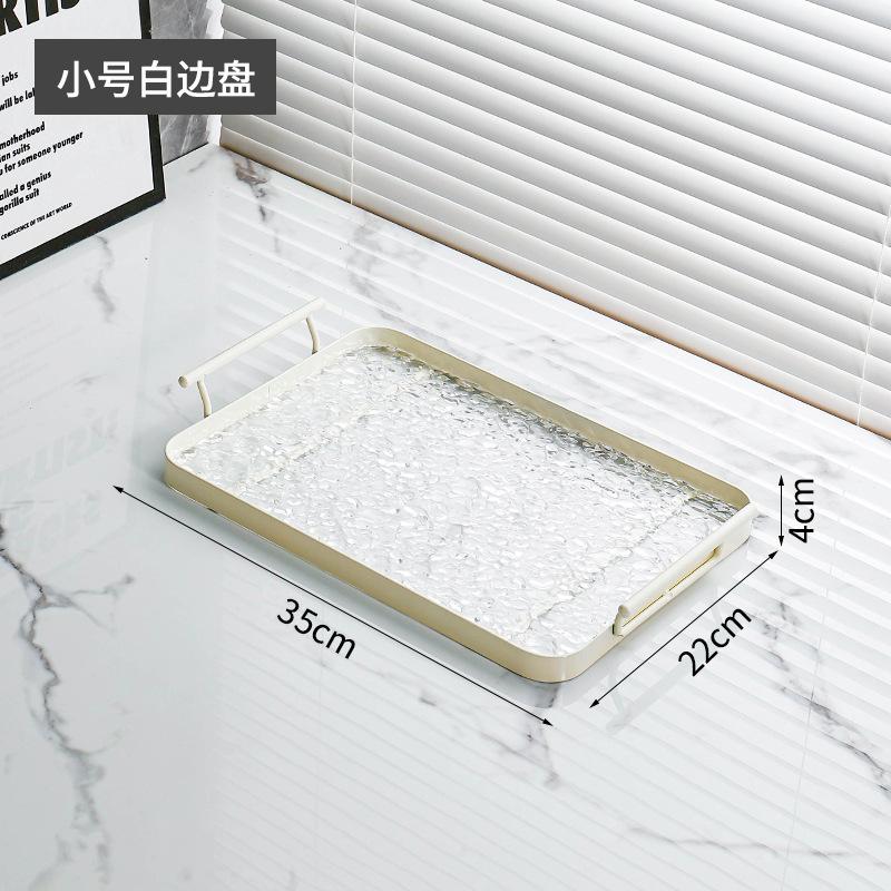 Acrylic Metal Tray Decoration with Handle Rectangular Storage Trays Living Room Home Water Cup Tea Set Snack Fruit Organizer
Acrylic Metal Tray Decoration with Handle Rectangular Storage Trays Living Room Home Water Cup Tea Set Snack Fruit Organizer