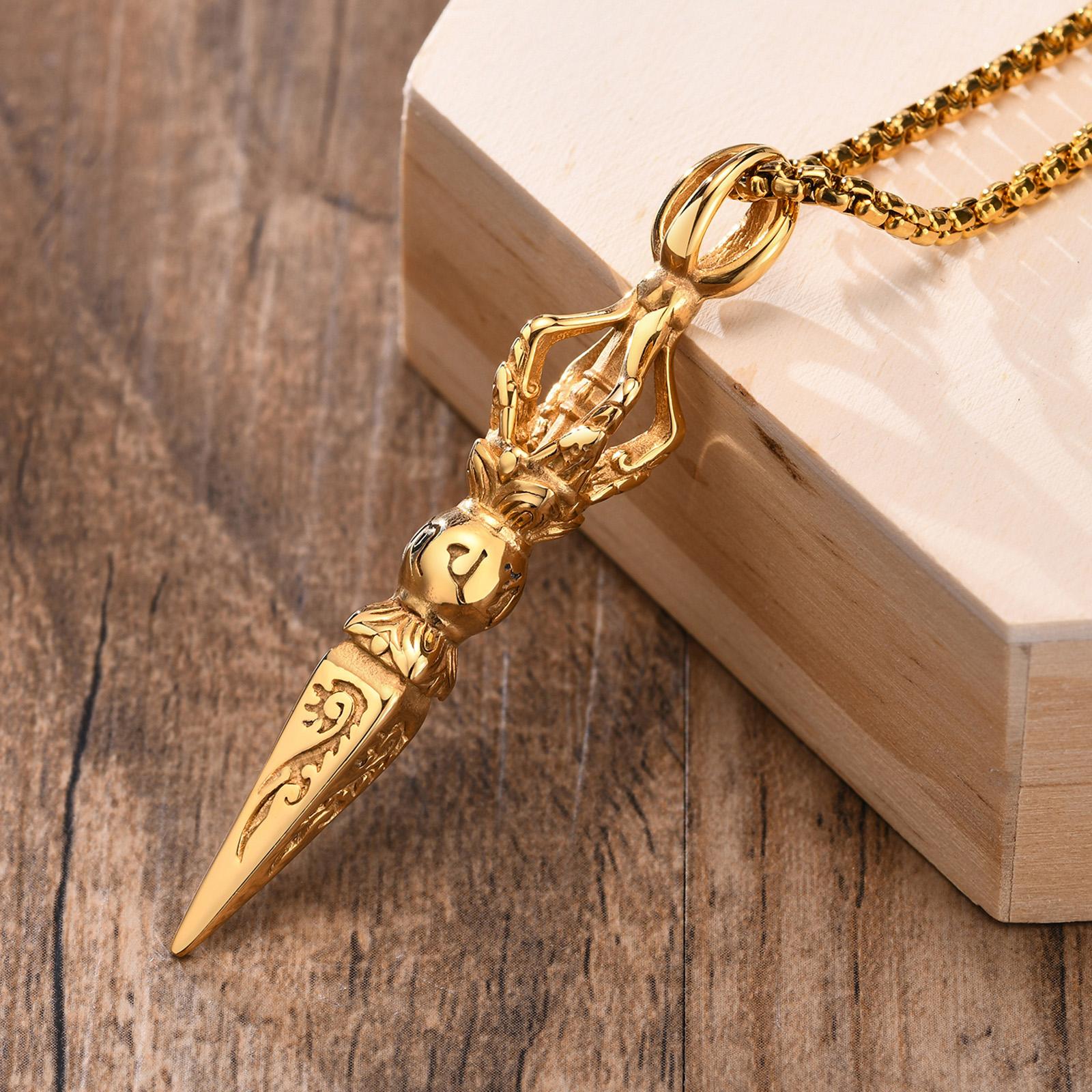 Vnox Men Rock Punk Tibetan Buddhist Protection Necklaces,Stainless Steel Vajra Patron Saint Amulet Prayer Collar Jewelry 60cm
Vnox Men Rock Punk Tibetan Buddhist Protection Necklaces,Stainless Steel Vajra Patron Saint Amulet Prayer Collar Jewelry 60cm