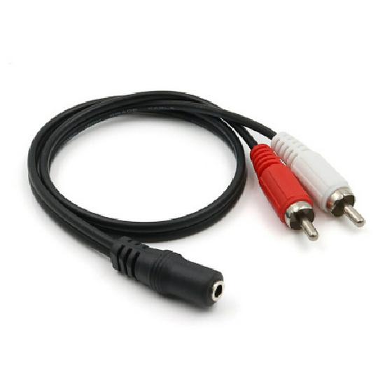 3.5mm Female to Dual RCA Male Audio Cable for Computer and TV Speakers
3.5mm Female to Dual RCA Male Audio Cable for Computer and TV Speakers