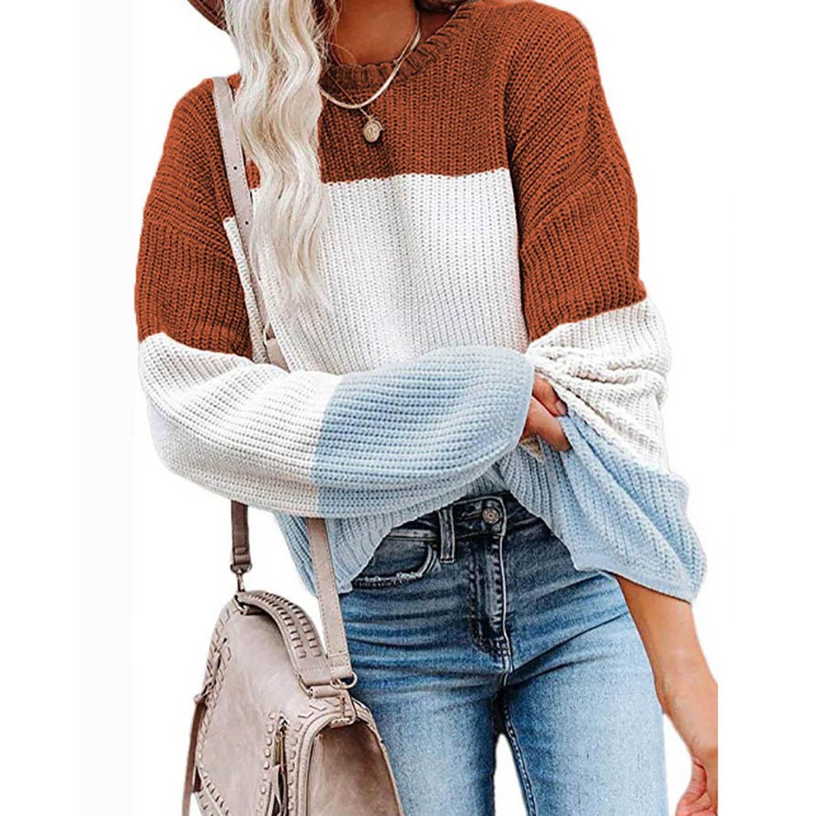 Женская мода повседневный цветной пэчворк свитер длинный рукав пуловер свитер топ S коричневый
Женская мода повседневный цветной пэчворк свитер длинный рукав пуловер свитер топ S коричневый