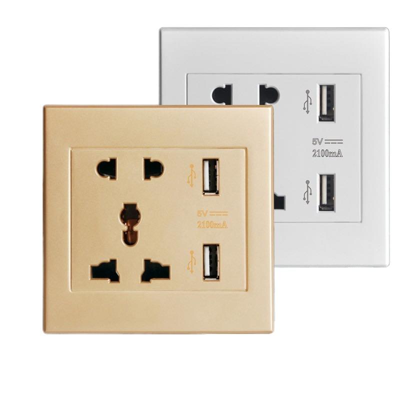DepoGuye AC 110-250V UK Standard Socket Panel, 5V 2.1A Dual USB Mobile Phone Charger Міжнародна універсальна розетка 86 мм 110-250V&Universal золотистий
DepoGuye AC 110-250V UK Standard Socket Panel, 5V 2.1A Dual USB Mobile Phone Charger Міжнародна універсальна розетка 86 мм 110-250V&Universal золотистий