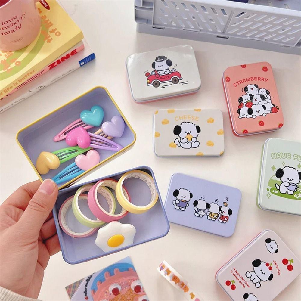 Cartoon Tinplate Box Rectangular Candy Pill Tin Cases Cute Storage Box Jewelry Roll call puppy
Cartoon Tinplate Box Rectangular Candy Pill Tin Cases Cute Storage Box Jewelry Roll call puppy