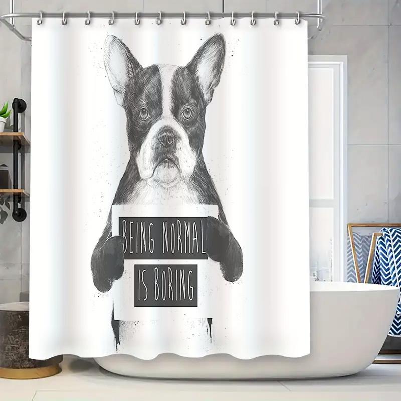 French Bulldog Shower Curtain Funny Dog Lover Gift Pet Bathroom Decor Cute Frenchie Washroom Accessories Modern Home Textile W60H190(CM)-1 Pcs
French Bulldog Shower Curtain Funny Dog Lover Gift Pet Bathroom Decor Cute Frenchie Washroom Accessories Modern Home Textile W60H190(CM)-1 Pcs