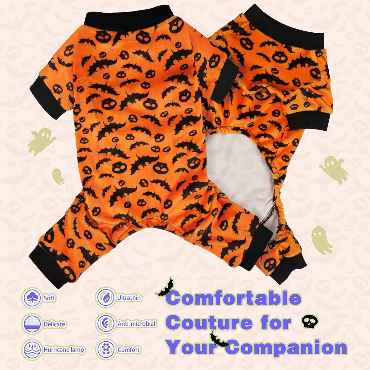 Mmedium, and large dogs Halloween Dog Pajamas Costume: Four-legged outfit with bat and skull patterns, perfect for small XS(old)
Mmedium, and large dogs Halloween Dog Pajamas Costume: Four-legged outfit with bat and skull patterns, perfect for small XS(old)
