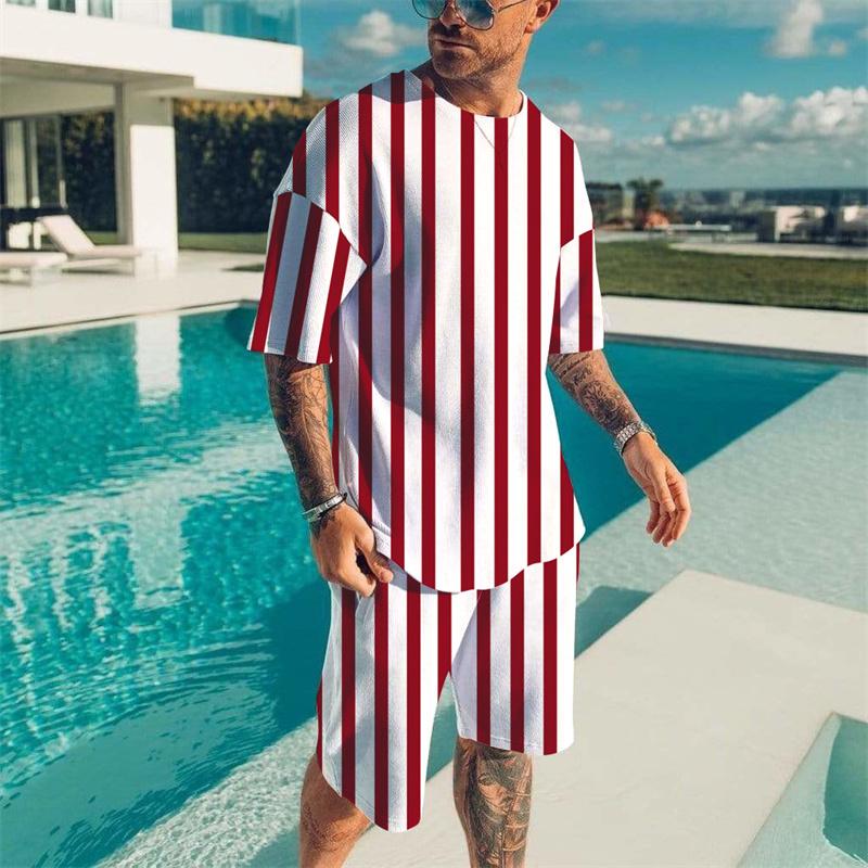 Striped T-shirt 2 piece men s Hawaii beach T-shirts suit summer XXS
Striped T-shirt 2 piece men s Hawaii beach T-shirts suit summer XXS