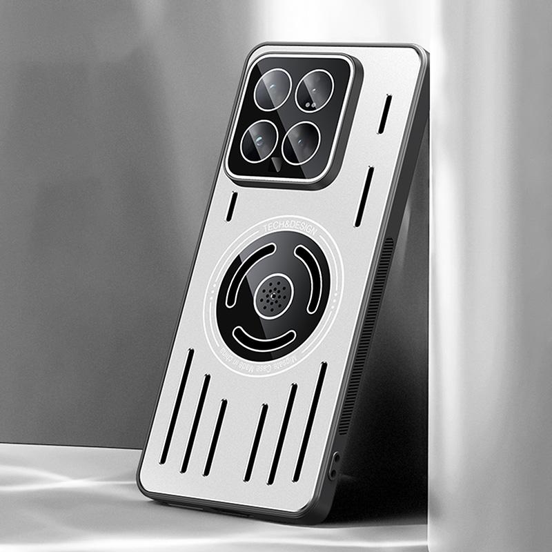 For Xiaomi 14 Magnetic Case TPU+Metal Heat Dissipation Phone Cover with PC Lens Film Silver
For Xiaomi 14 Magnetic Case TPU+Metal Heat Dissipation Phone Cover with PC Lens Film Silver