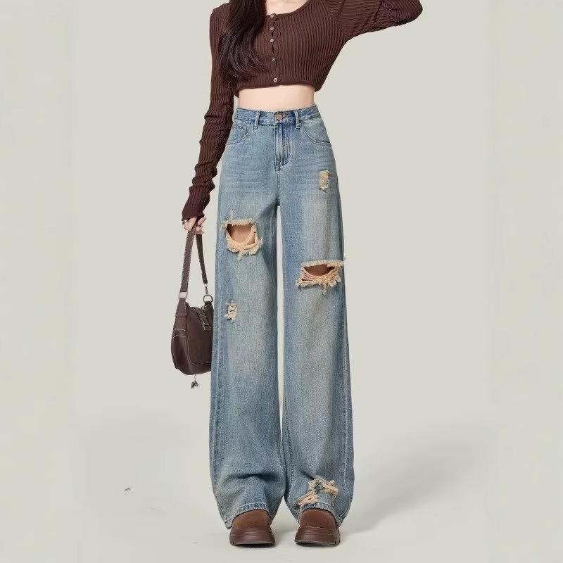 Women s 2024 Retro High-Waist Ripped Jeans - Spring & Autumn Slimming Floor-Sweeping Wide-Leg Pants Trend Large синий
Women s 2024 Retro High-Waist Ripped Jeans - Spring & Autumn Slimming Floor-Sweeping Wide-Leg Pants Trend Large синий